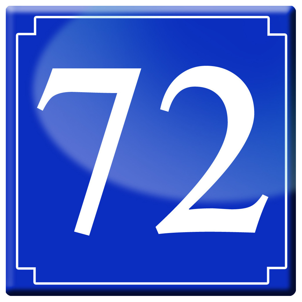 numéroderue72 - classique 10x10cm - Sticker/autocollant