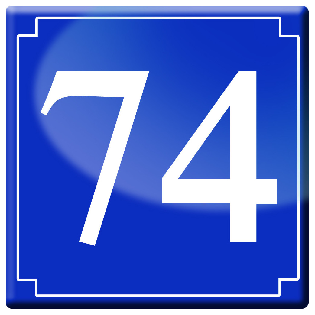 numéroderue74 - classique 10x10cm - Sticker/autocollant