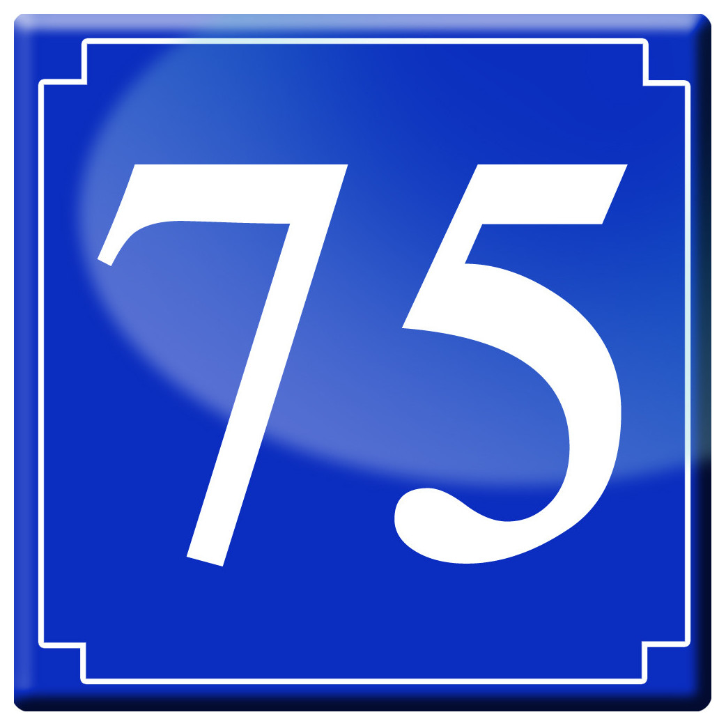 numéroderue75 - classique 10x10cm - Sticker/autocollant