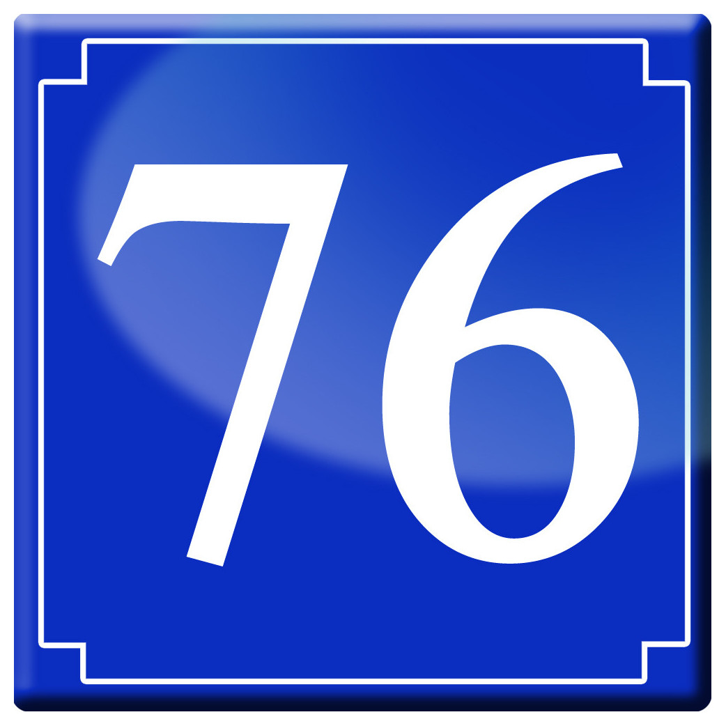 numéroderue76 - classique 10x10cm - Sticker/autocollant