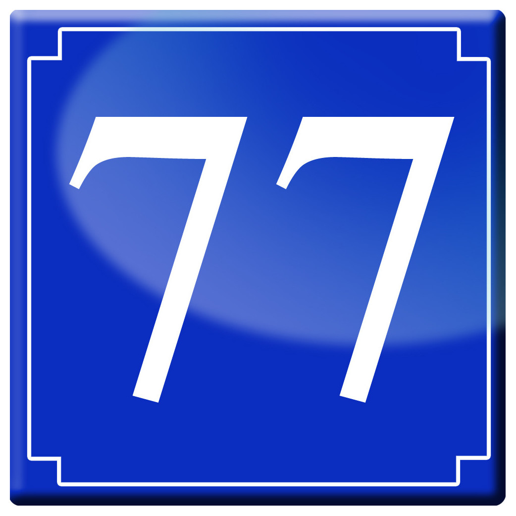 numéroderue77 - classique 10x10cm - Sticker/autocollant