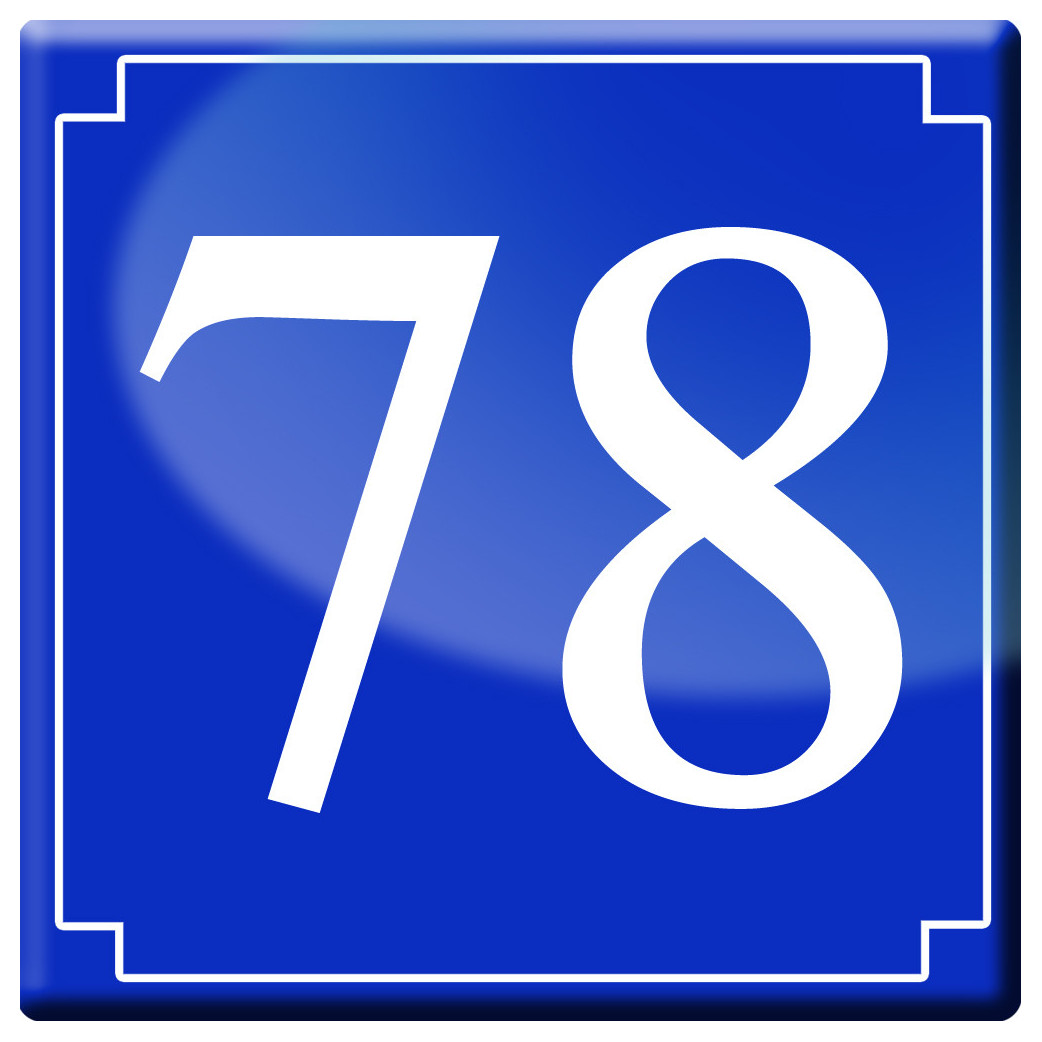 numéroderue78 - classique 10x10cm - Sticker/autocollant