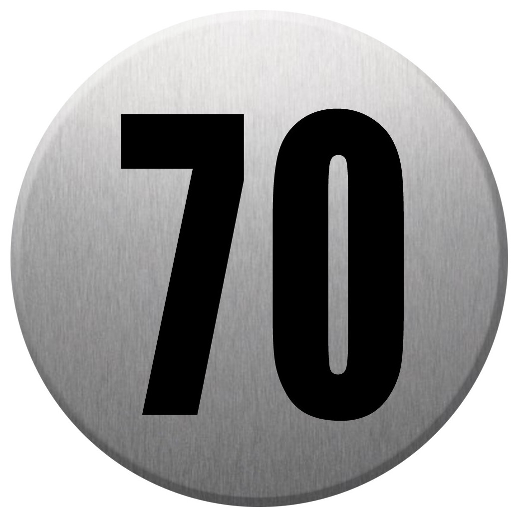 numéroderue70 - gris brossé 10x10cm - Sticker/autocollant