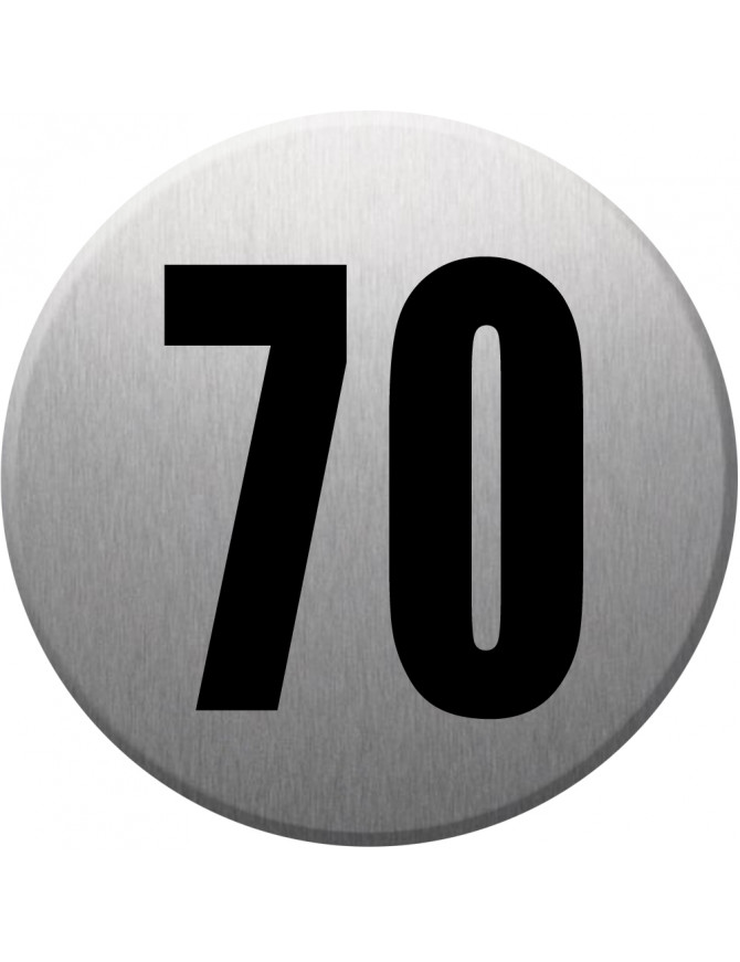 numéroderue70 - gris brossé 10x10cm - Sticker/autocollant numéroderue70 - gris brossé 10x10cm - Sticker/autocollant