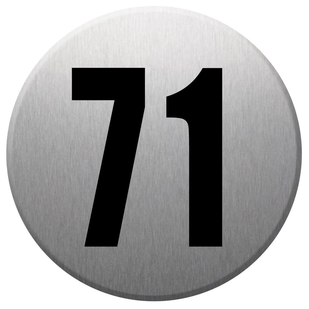 numéroderue71 - gris brossé 10x10cm - Sticker/autocollant