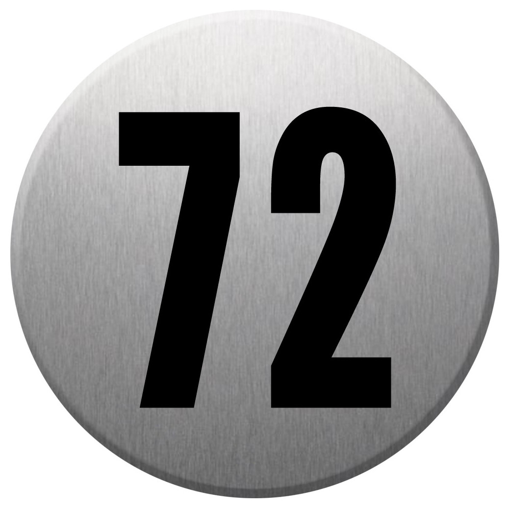 numéroderue72 - gris brossé 10x10cm - Sticker/autocollant