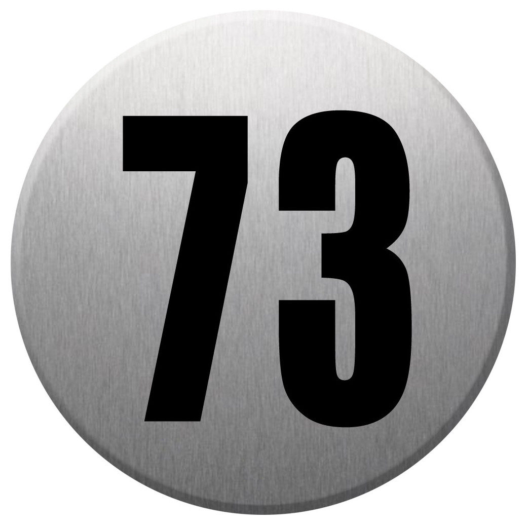 numéroderue73 - gris brossé 10x10cm - Sticker/autocollant