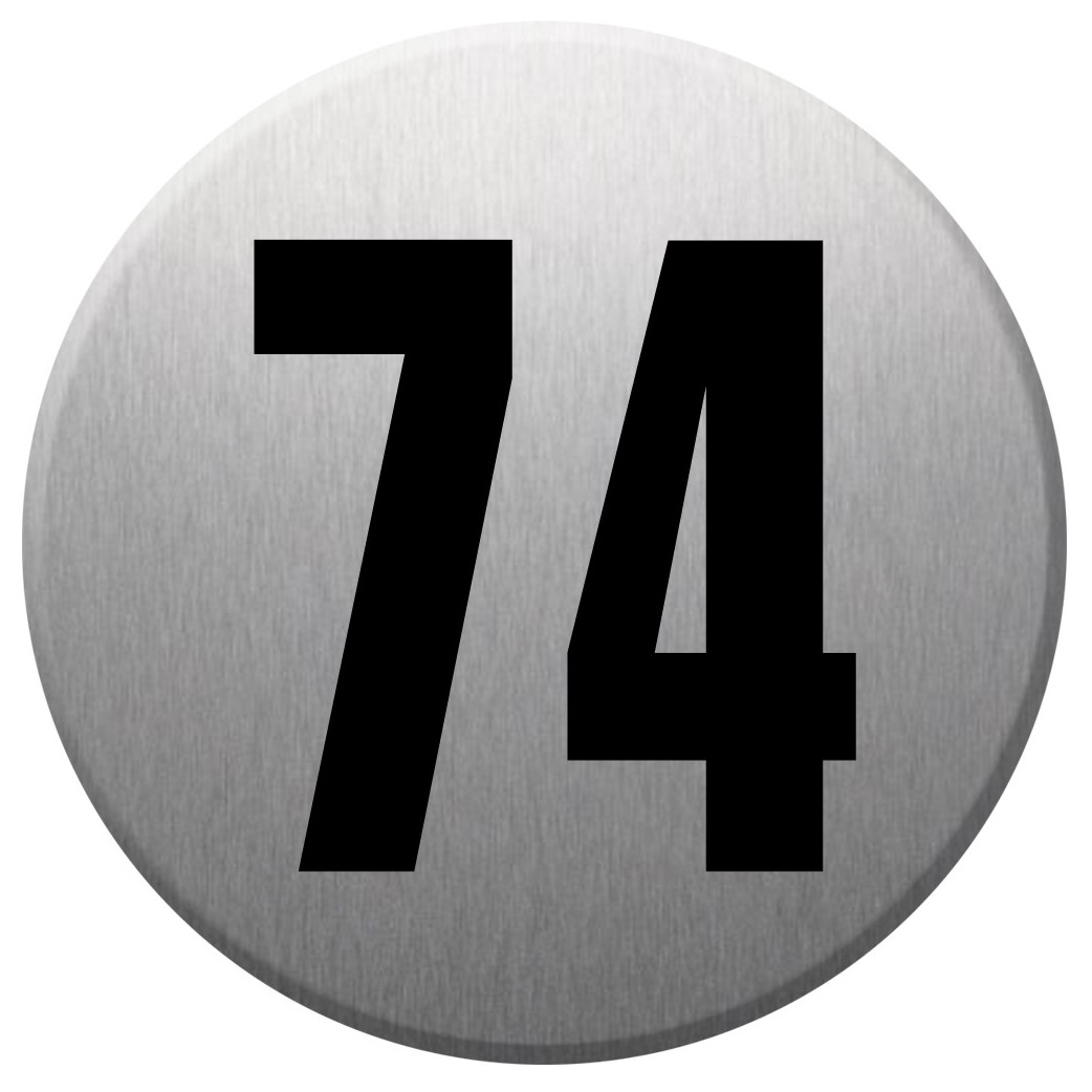 numéroderue74 - gris brossé 10x10cm - Sticker/autocollant