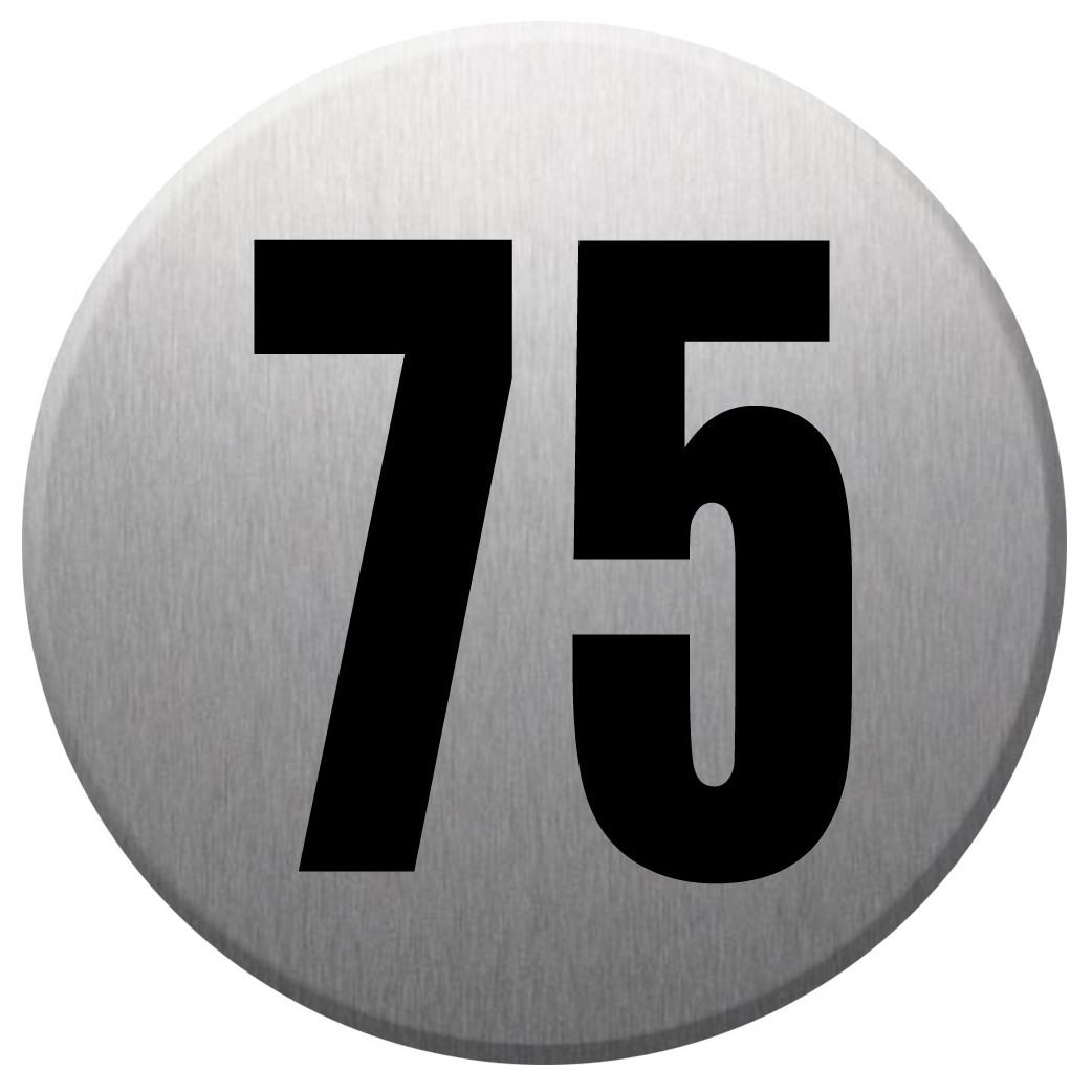 numéroderue75 - gris brossé 10x10cm - Sticker/autocollant