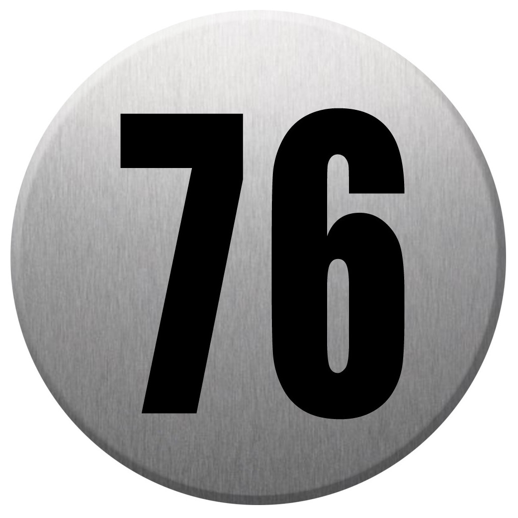 numéroderue76 - gris brossé 10x10cm - Sticker/autocollant