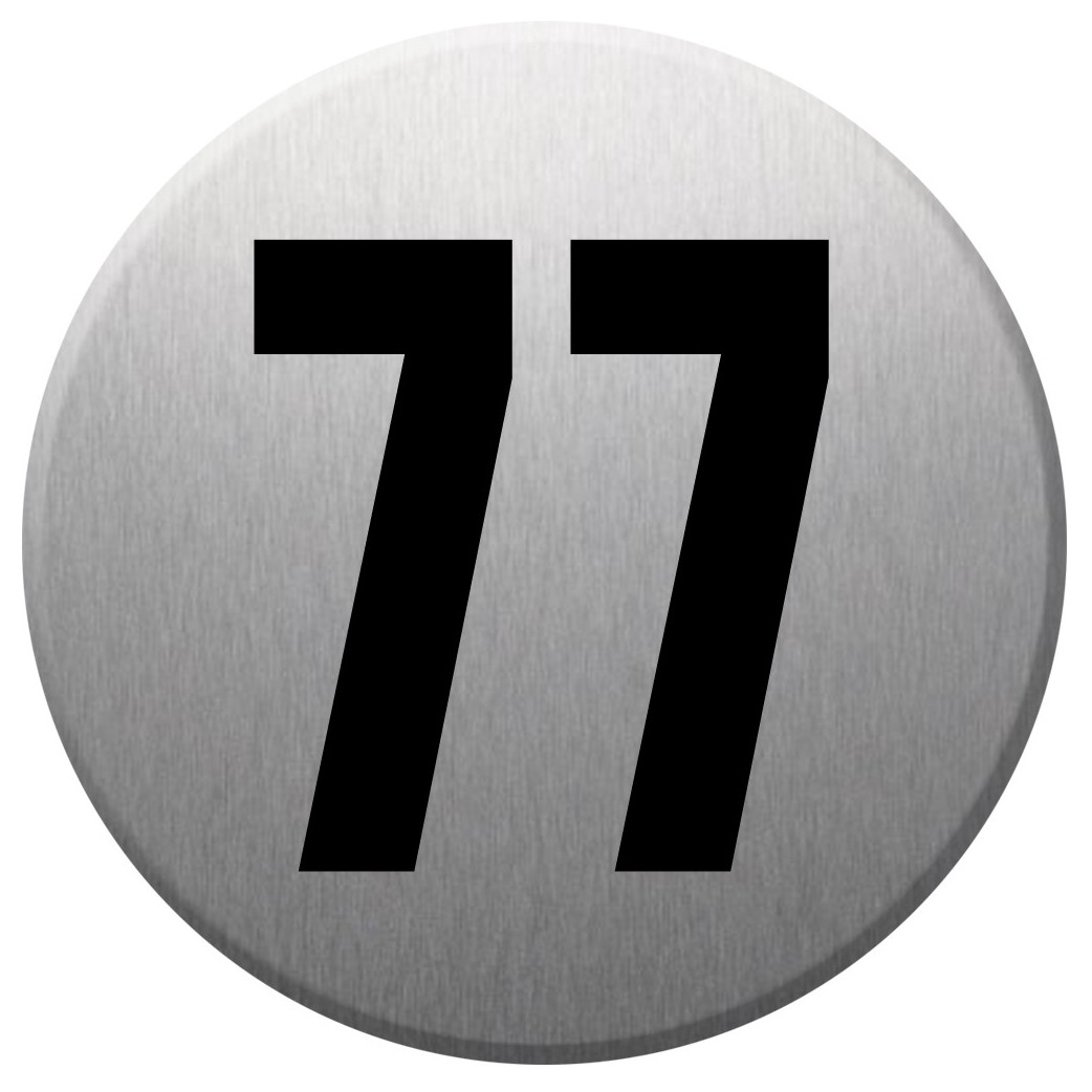 numéroderue77 - gris brossé 10x10cm - Sticker/autocollant