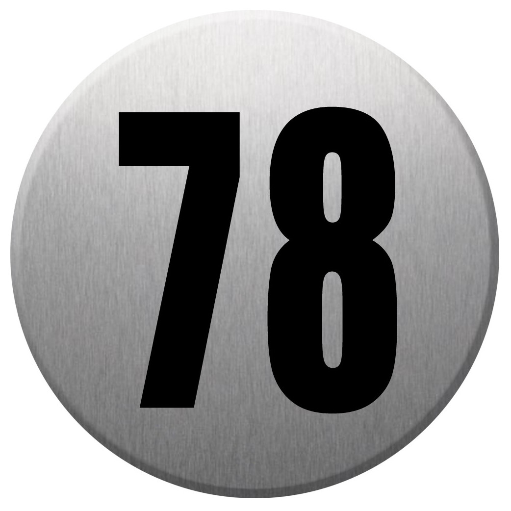 numéroderue78 - gris brossé 10x10cm - Sticker/autocollant