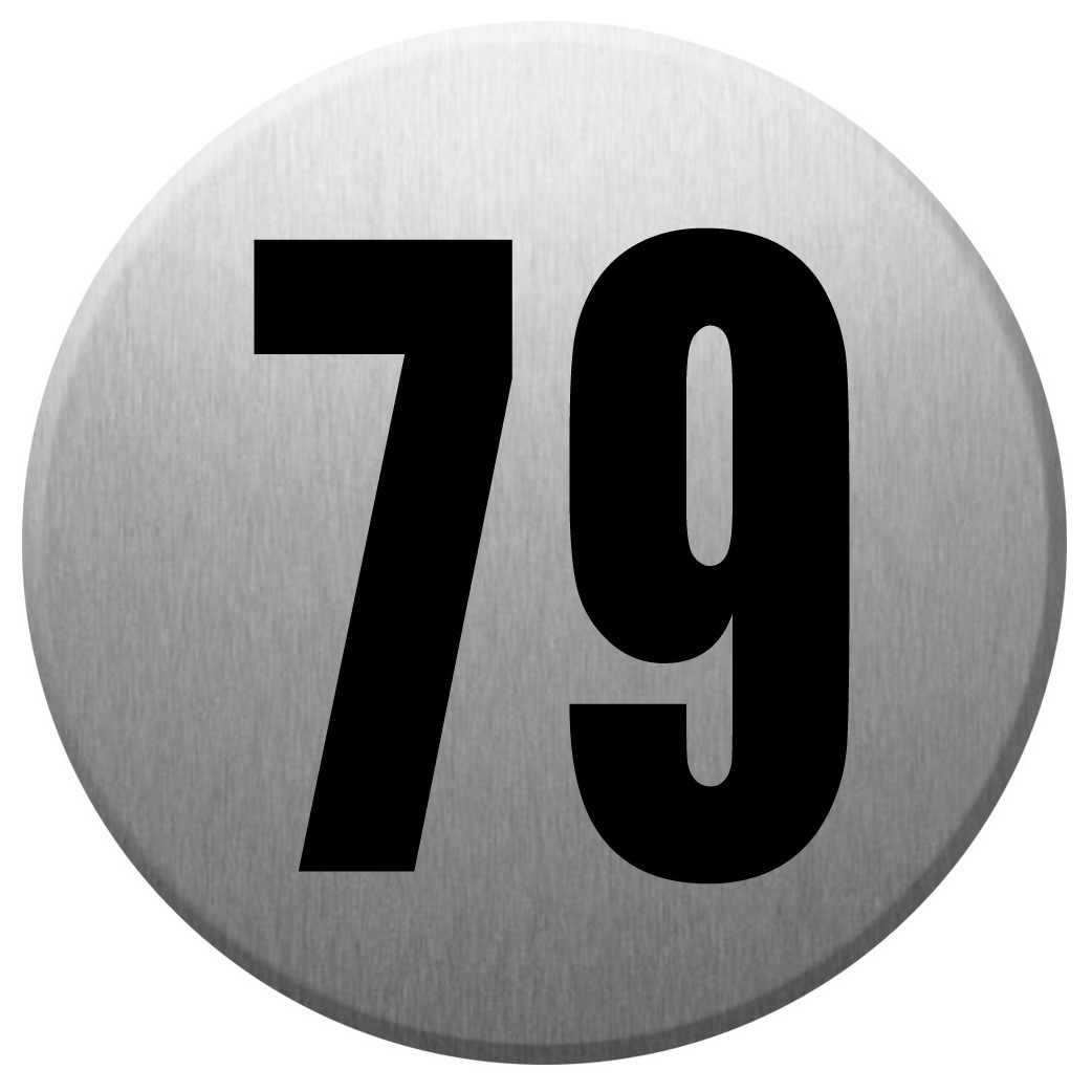 numéroderue79 - gris brossé 10x10cm - Sticker/autocollant