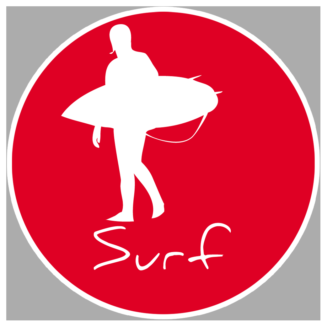 Surf - 20cm - Sticker/autocollant