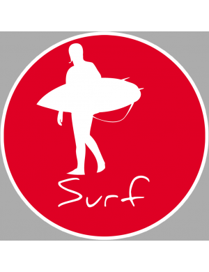 Surf attitude - 5cm - Sticker/autocollant