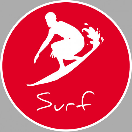 Surf-riding - 10cm - Sticker/autocollant