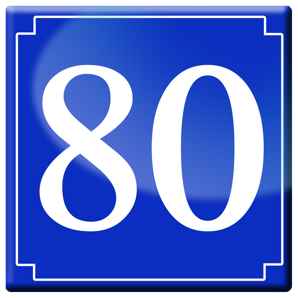 numéroderue80 - classique 10x10cm - Sticker/autocollant