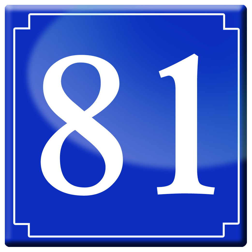 numéroderue81 - classique 10x10cm - Sticker/autocollant