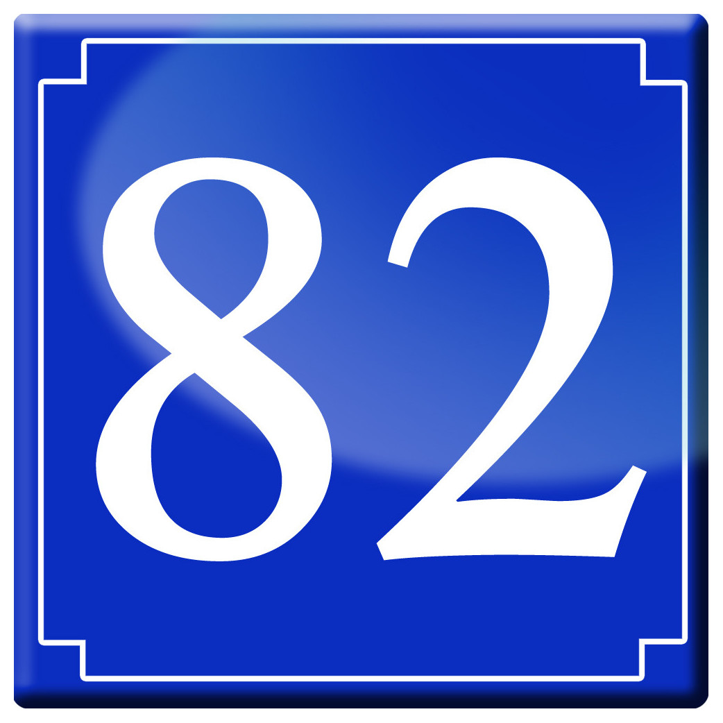 numéroderue82 - classique 10x10cm - Sticker/autocollant