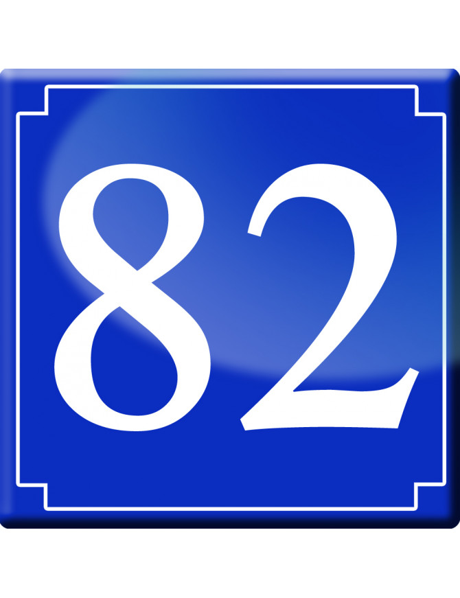 numéroderue82 - classique 10x10cm - Sticker/autocollant numéroderue82 - classique 10x10cm - Sticker/autocollant