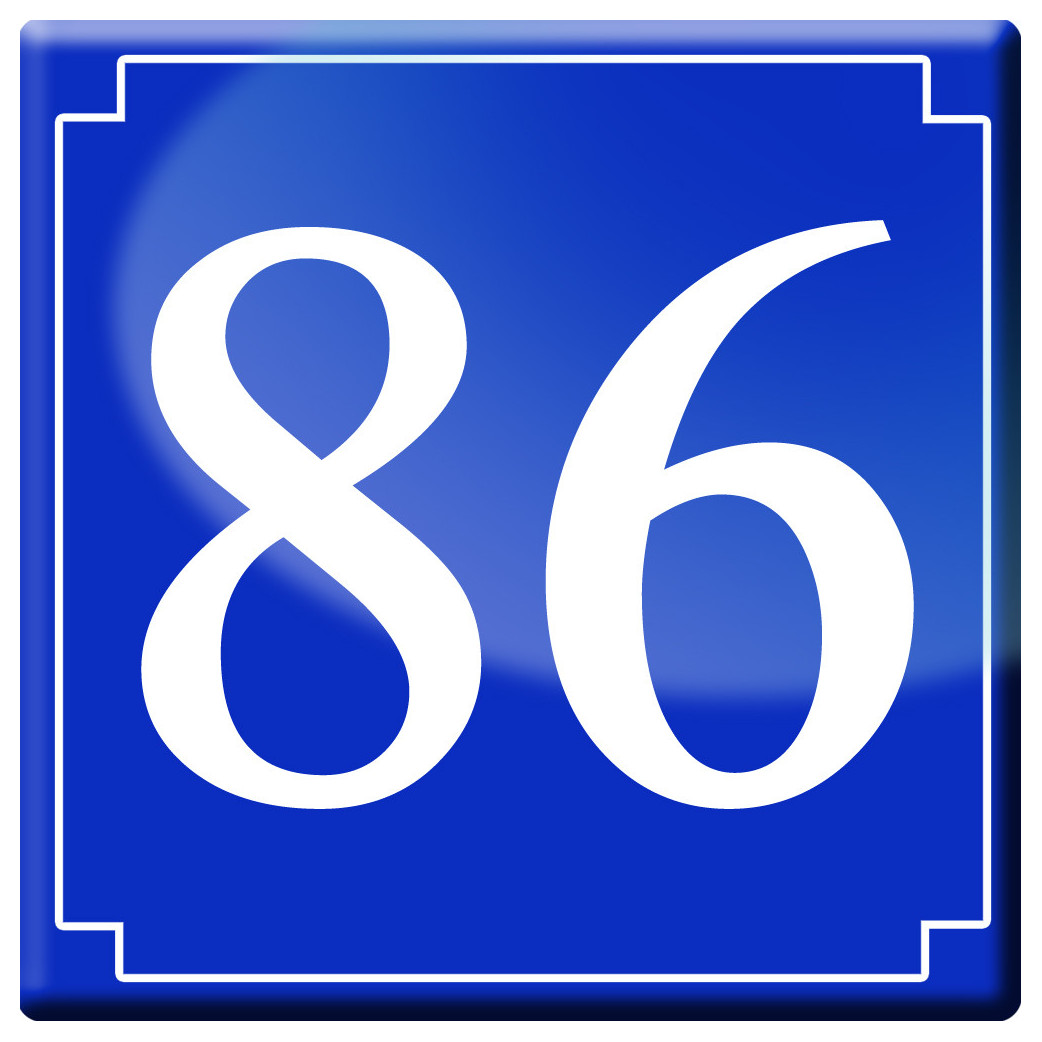 numéroderue86 - classique 10x10cm - Sticker/autocollant