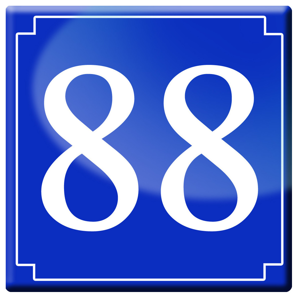 numéroderue88 - classique 10x10cm - Sticker/autocollant