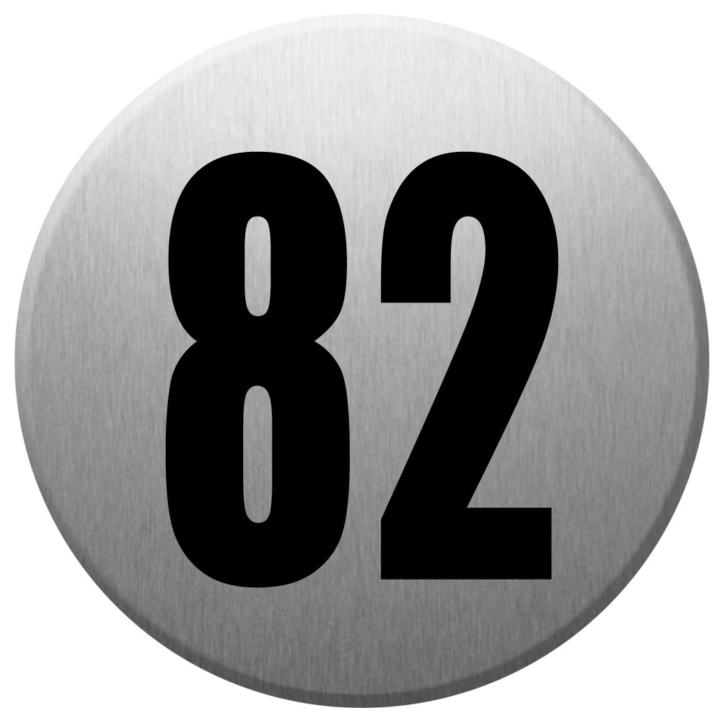 numéroderue82 - gris brossé 10x10cm - Sticker/autocollant