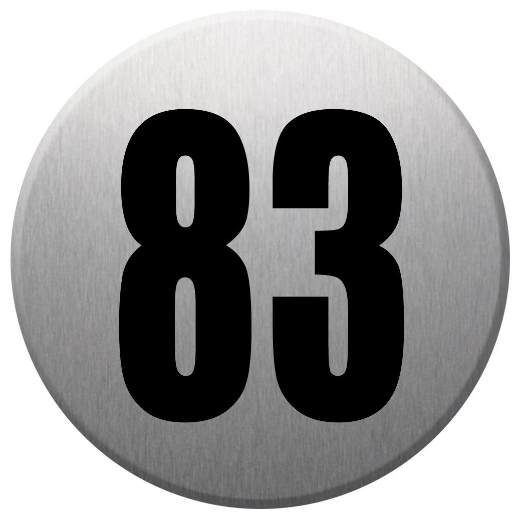 numéroderue83 - gris brossé 10x10cm - Sticker/autocollant