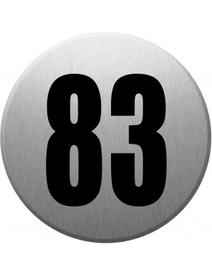 numéroderue83 - gris brossé 10x10cm - Sticker/autocollant