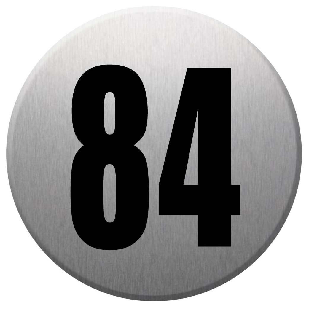 numéroderue84 - gris brossé 10x10cm - Sticker/autocollant