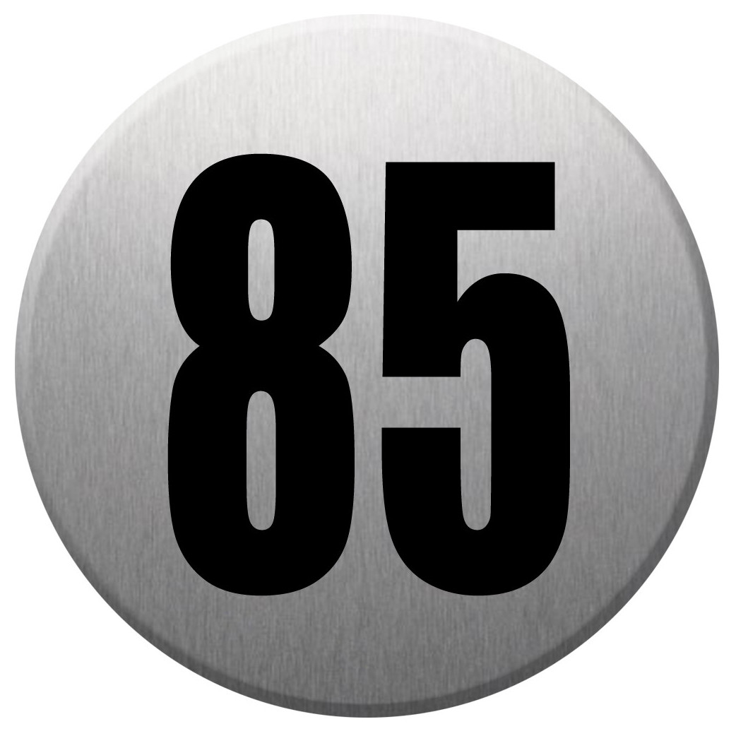 numéroderue85 - gris brossé 10x10cm - Sticker/autocollant