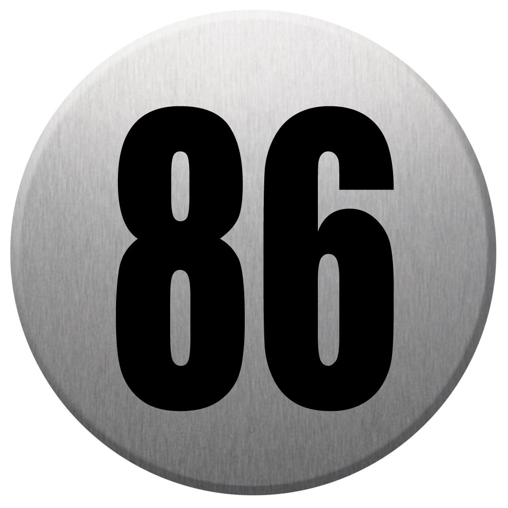 numéroderue86 - gris brossé 10x10cm - Sticker/autocollant