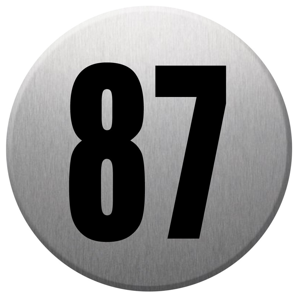 numéroderue87 - gris brossé 10x10cm - Sticker/autocollant