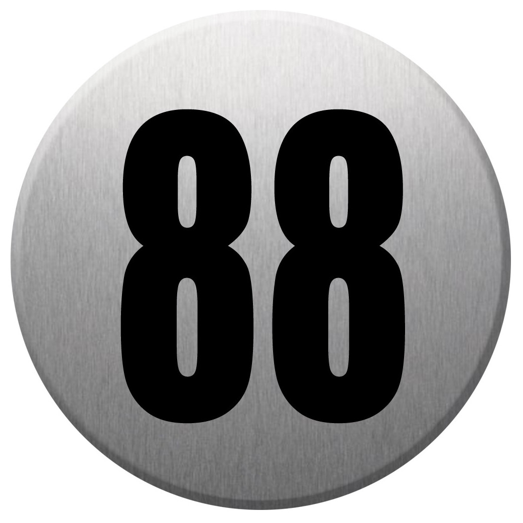 numéroderue88 - gris brossé 10x10cm - Sticker/autocollant