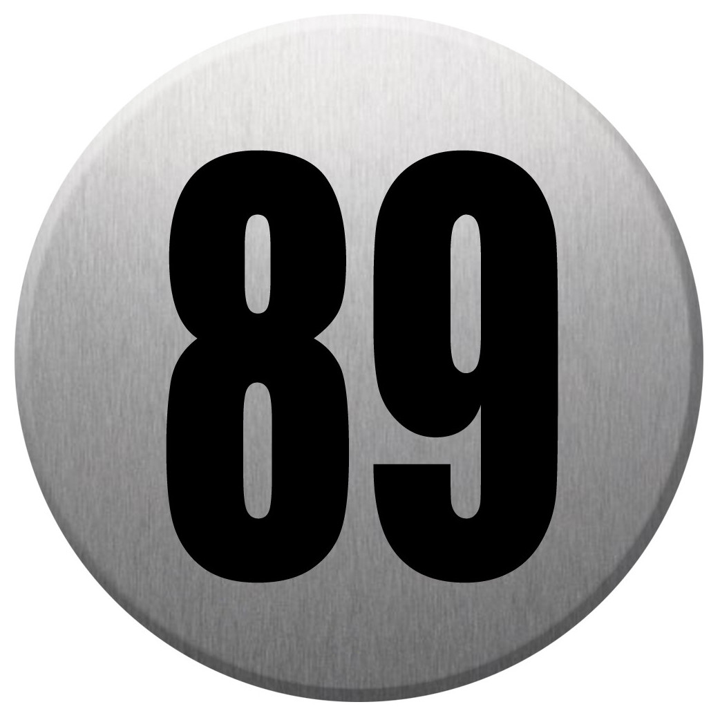 numéroderue89 - gris brossé 10x10cm - Sticker/autocollant