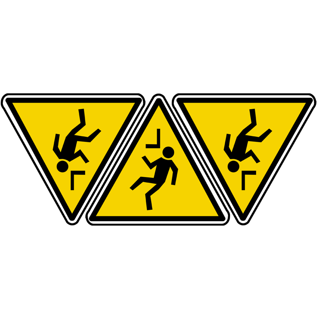 attention à la tête (3fois 10x9cm) - Sticker/autocollant