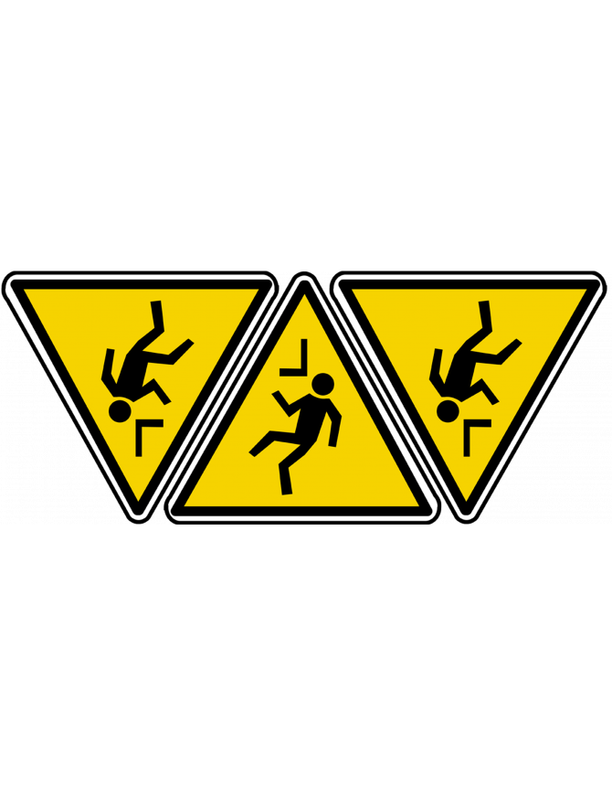 Attention à la tête (3 fois 5x4.5cm) - Sticker/autocollant Attention à la tête (3 fois 5x4.5cm) - Sticker/autocollant