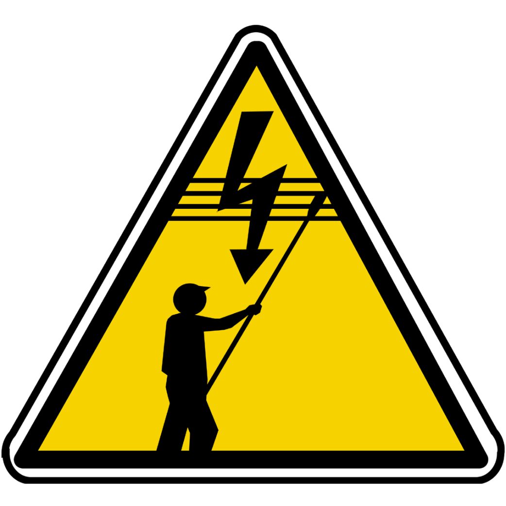 danger électrique lignes à haute tension (15x13.5cm) - Sticker/autocollant