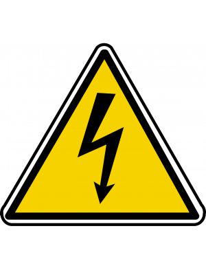 danger électrique (10x9cm) - Sticker/autocollant