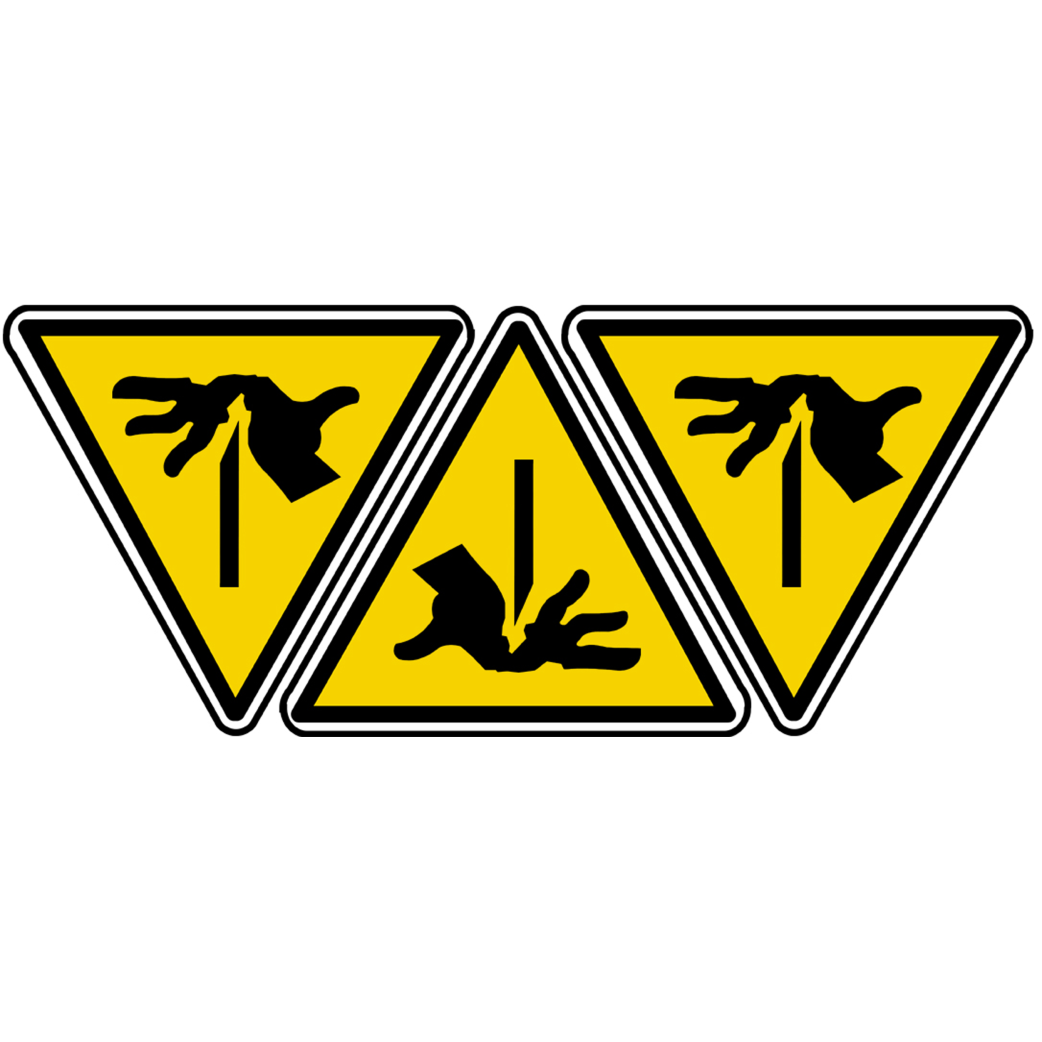 risque de coupure (3fois 5x4.5cm) - Sticker/autocollant