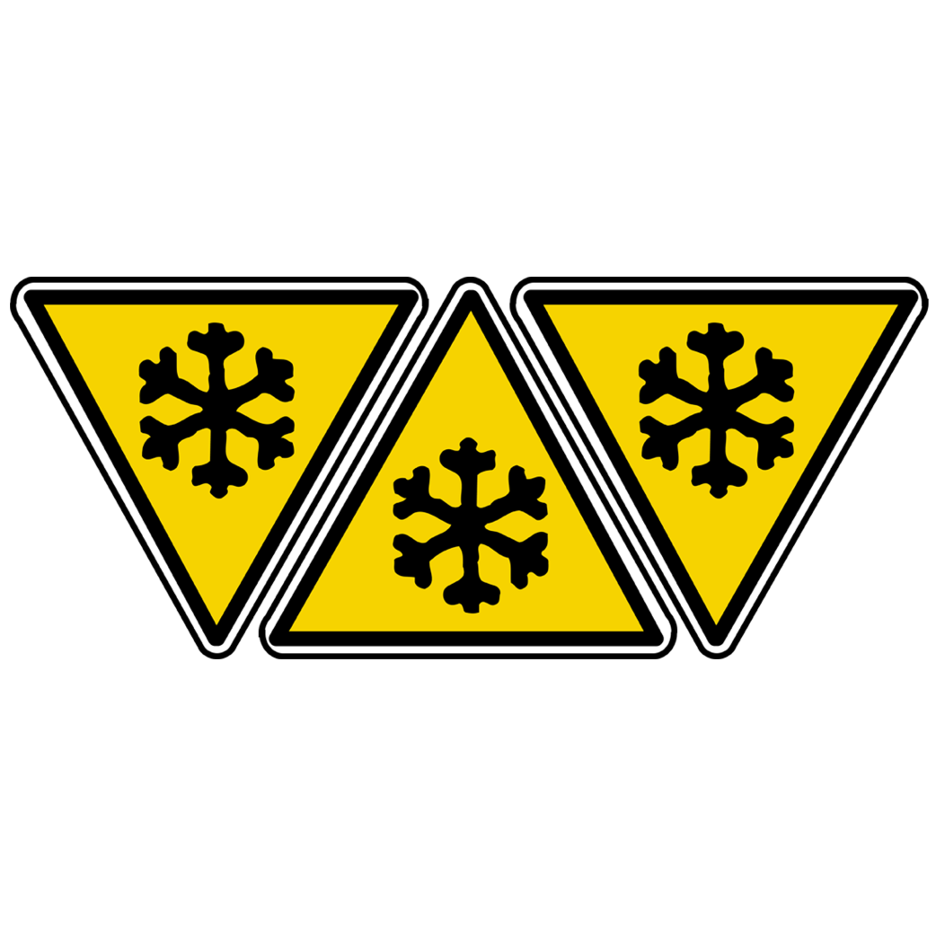 basse température (3fois 5x4.5cm) - Sticker/autocollant