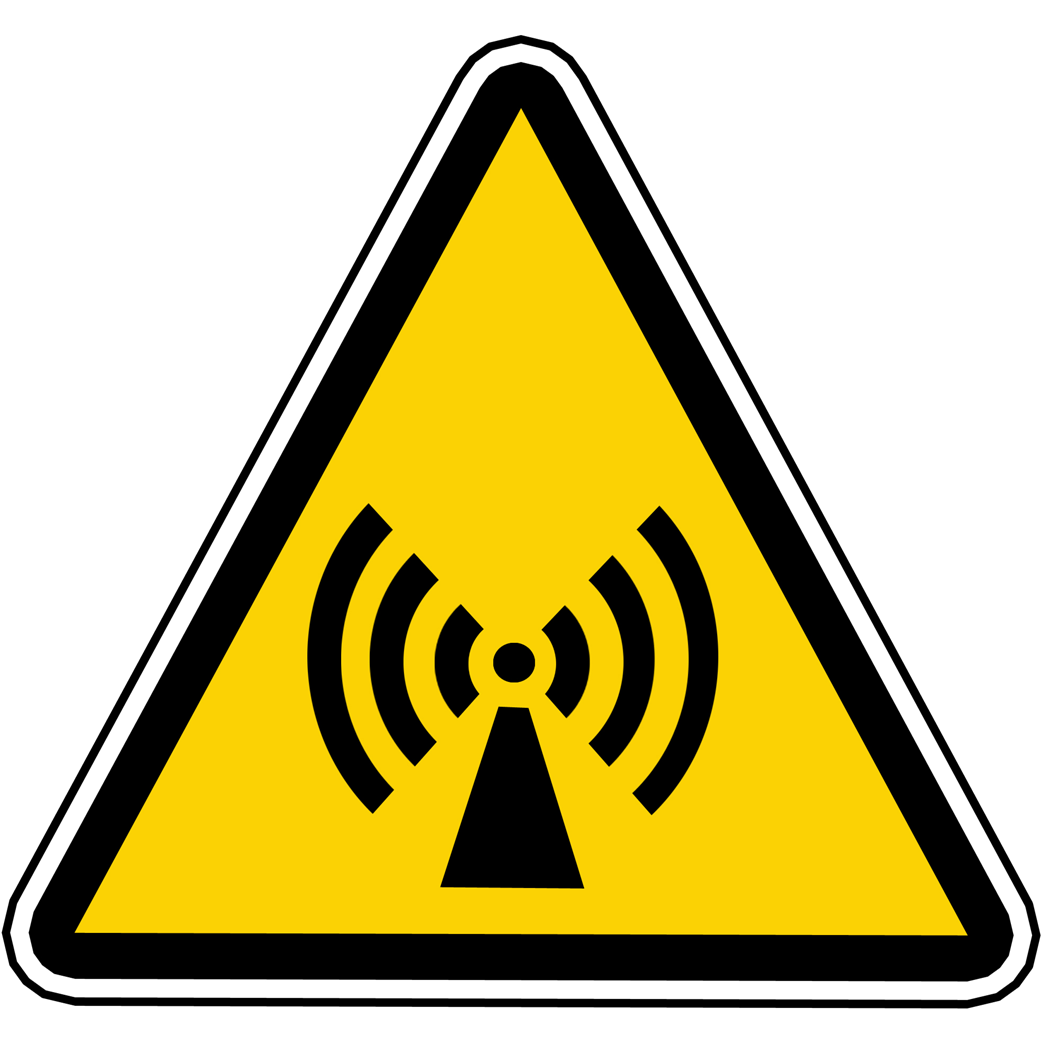 risques électromagnétique (10x9cm) - Sticker/autocollant