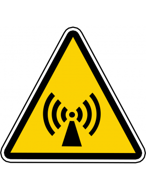 risques électromagnétique (10x9cm) - Sticker/autocollant