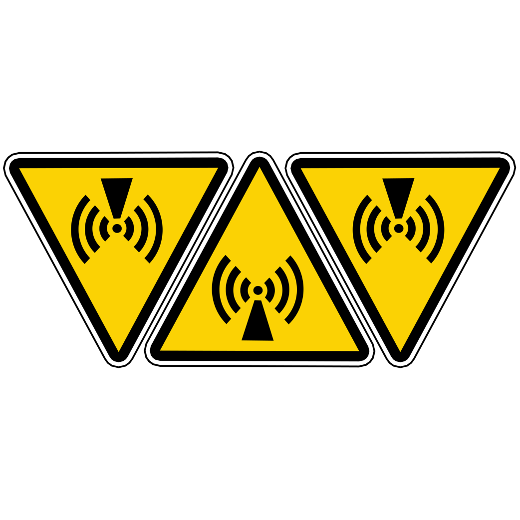 risques électromagnétique (3fois 5x4.5cm) - Sticker/autocollant