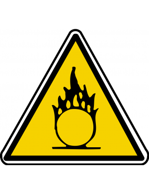 danger comburant (10x9cm) - Sticker/autocollant