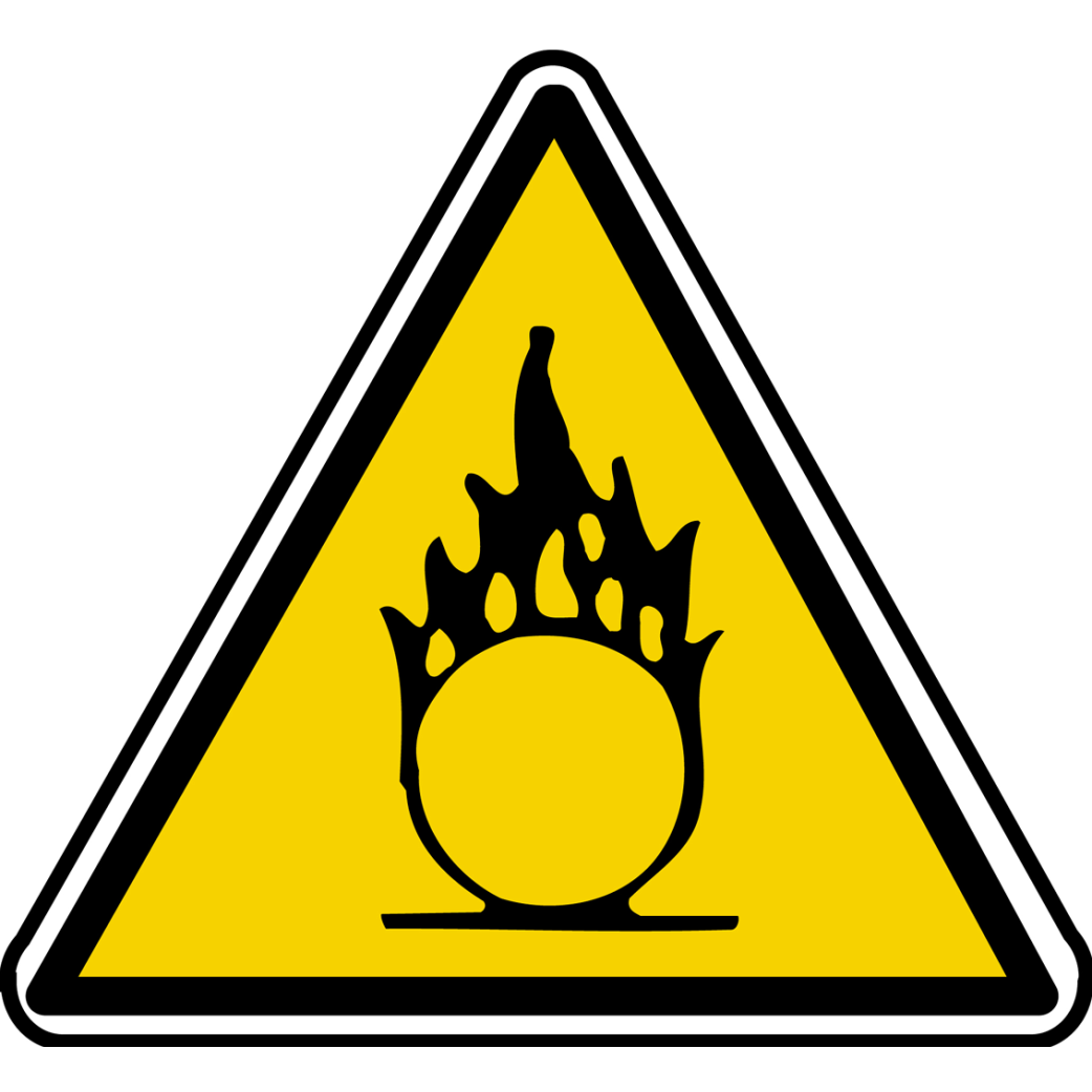 danger comburant (20x18.2cm) - Sticker/autocollant