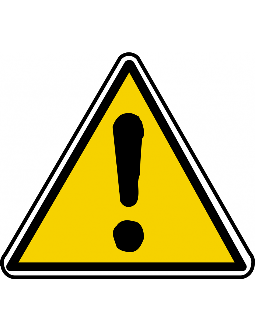 danger général (10x9cm) - Sticker/autocollant