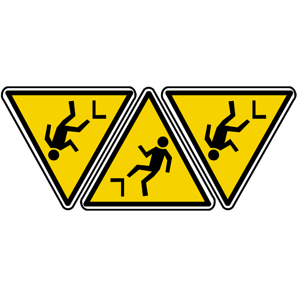 dénivellation (3fois 5x4.5cm) - Sticker/autocollant