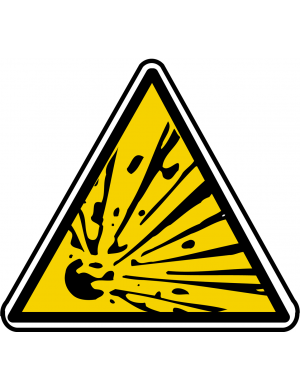 explosif triangle (15x13.5cm) - Sticker/autocollant