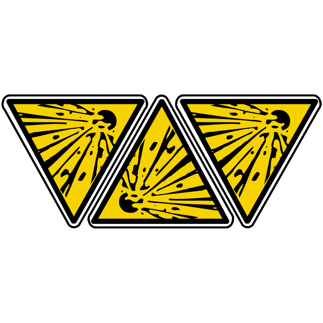 Explosif triangle (3 fois 5x4.5cm) - Sticker/autocollant